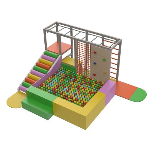 Sensory play cube with balls for tactile stimulation