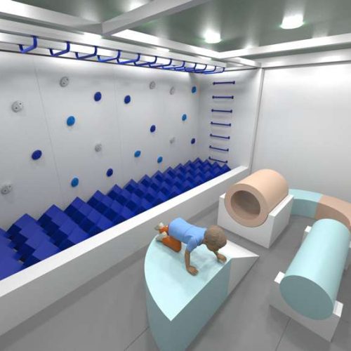 Sensory area design for therapy and play spaces